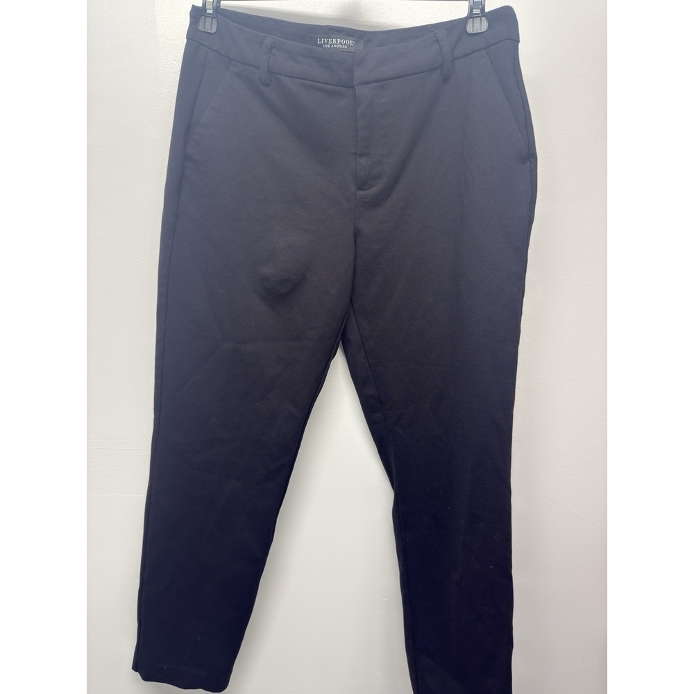 Liverpool Size 30/10 Navy Straight Leg‎ Pants Stretch Flat Front #42